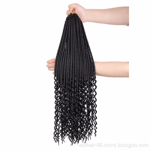 Aisi Hair Synthetic Afro Curly Long Dreadlocks Braid Hair Extension For Women Cheap Crochet Braid Hair